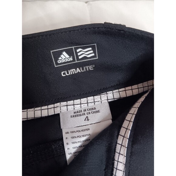 Adidas Climalite Women's Size 4 Solid Black Polyester Bermuda Golf Shorts - Picture 2 of 6